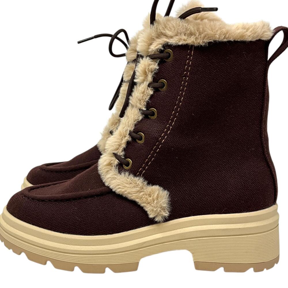 VIVAIA Faux Fur Water-Repellent Lightweight Warm Boots Terry Womens US 9 EUR 40 - Picture 8 of 9